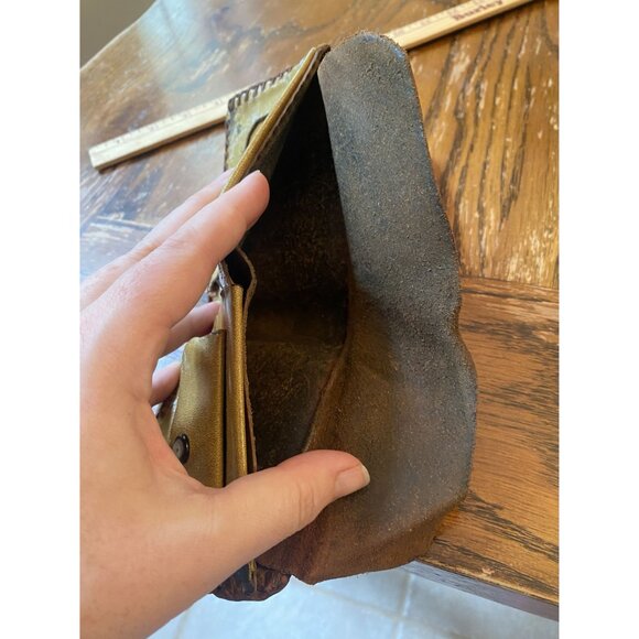 Set Of Two Custom Handcrafted Vintage Leather Wallets - Picture 7 of 8